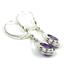 925 Sterling Silver Leverback Earrings, Amethyst, SE008