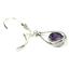 925 Sterling Silver Leverback Earrings, Amethyst, SE008