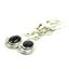 925 Sterling Silver Leverback Earrings, Black Onyx, SE008