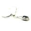 925 Sterling Silver Leverback Earrings, Black Onyx, SE008