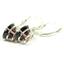 925 Sterling Silver Leverback Earrings, Garnet CZ, SE107