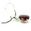 925 Sterling Silver Leverback Earrings, Garnet CZ, SE107