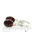 925 Sterling Silver Leverback Earrings, Garnet CZ, SE107