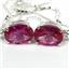 925 Sterling Silver Threader Earrings, Created Pink Sapphire, SE003