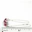 925 Sterling Silver Threader Earrings, Created Pink Sapphire, SE003