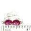 925 Sterling Silver Threader Earrings, Created Pink Sapphire, SE003
