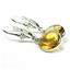 925 Sterling Silver Leverback Earrings, Citrine, SE101