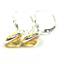 925 Sterling Silver Leverback Earrings, Citrine, SE101