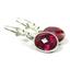 925 Sterling Silver Leverback Earrings, Created Ruby, SE101