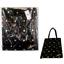 Jenni Cotton Black Tote Bag Gold Stars & "Believe" 13" x 15" New