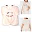 jenni Short Sleeve Twist Front Graphic Pajama Top Beach Por Favor Ch Size New