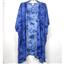 Jenni Womens Printed Lightweight Wrap Robe Tie Dye Blue OS Lounge New