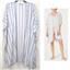 Jenni Womens Printed Lightweight Wrap Robe Coastal Stripe OS Lounge New