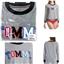 Tommy Hilfiger Womens Long Sleeve Pajama Top Gray Choose Size New
