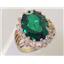 10K, 14K or 18K Gold Ladies Ring, Russian Nanocrystal Emerald, R270