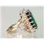 10K, 14K or 18K Gold Ladies Ring, Russian Nanocrystal Emerald, R270