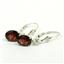 925 Sterling Silver Leverback Earrings, Mozambique Garnet, SE007