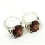 925 Sterling Silver Leverback Earrings, Mozambique Garnet, SE007