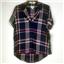 Jenni Womens Soft Pajama Top & Shorts Set Navy Sail Plaid Choose Size New