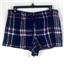 Jenni Womens Soft Pajama Top & Shorts Set Navy Sail Plaid Choose Size New