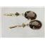 14k Gold Leverback Earrings, Smoky Quartz, E101