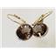 14k Gold Leverback Earrings, Smoky Quartz, E101