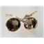 14k Gold Leverback Earrings, Smoky Quartz, E201