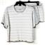 Jenni Womens Crinkle Lettuce-edge Pajama Top & Shorts Set Seersucker Ch Size New