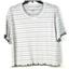 Jenni Womens Crinkle Lettuce-edge Pajama Top & Shorts Set Seersucker Ch Size New