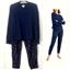 Jenni Waffle Knit Pajama Top & Jogger Pants Set Holiday Lights Blue Opt Size New