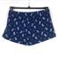 FLORA NIKROOZ Averie Rib Knit Pajama Top & Shorts Set Navy Floral Ch Size T90446