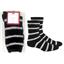 Womans Charter Club Super Soft Crew Socks Black Stripe 9-11 New