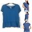 Muk Luks Womens Peplum Pajama Top & Jogger Pants Set Blue Size M New M420601
