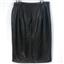 Anne Klein Womens Faux Leather Wrap Skirt Black Size 4 New