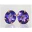 14k Gold Post Earrings, Amethyst, E202