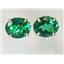 14k Gold Post Earrings, Russian Nanocrystal Emerald, E202