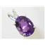 925 Sterling Silver Pendant, Natural Amethyst, SP018