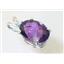 925 Sterling Silver Pendant, Natural Amethyst, SP018