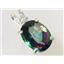 925 Sterling Silver Pendant, Mystic Fire Topaz, SP018