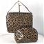 Dennis Basso Animal Print Cosmetic Bag & Case Set NWOT