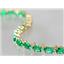 B001, Russian Nanocrystal Emerald, Gold Bracelet
