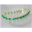 B001, Russian Nanocrystal Emerald, Gold Bracelet