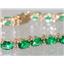 B001, Russian Nanocrystal Emerald, Gold Bracelet