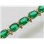 B001, Russian Nanocrystal Emerald, Gold Bracelet