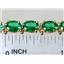 B001, Russian Nanocrystal Emerald, Gold Bracelet