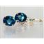 14k Gold Leverback Earrings, London Blue Topaz, E207