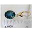 14k Gold Leverback Earrings, London Blue Topaz, E207
