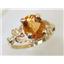 10K, 14K or 18K Gold Angel Ring, Citrine, R154
