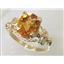 10K, 14K or 18K Gold Angel Ring, Citrine, R154