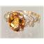 10K, 14K or 18K Gold Angel Ring, Citrine, R154